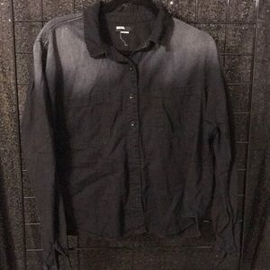 Black Chambray Top!!